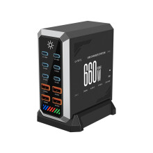 660W GaN USB charging station. 10. Desktop fast charger USB Type-C. 140W PD3.1 fast charging hub for smartphones. EU plug