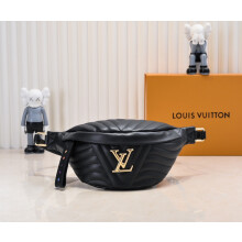 LV New Wave Bum Bag Quilted Leather 22.5×12×11cm