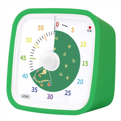 60-minute visual timer. Dinosaur disc timer for children and adults.