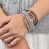 Multiple Strands Retro Styles Silver Plated Cuff With-Silver 6