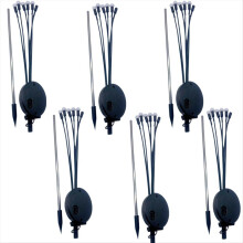 6 solar-powered firefly lights. Waterproof lawn lights for outdoor use. Warm light.
