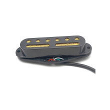 6-Loch+2-Rillen--Humbucker mit Gold- und Silber-Pad für ST-Single-Coil-Tonabnehmer. Größe 9K. 4C. Ausgangsspulenaufteilung. B