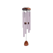 6 metal tube wind chimes. Courtyard. Corridor. Balcony decor. Retro wooden wind chime. Metal tubes with wooden pendants.
