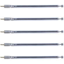 5x Ersatz-Teleskopantenne. 49 cm (19.3 Zoll). 6-teilig. für Radio und Fernsehen