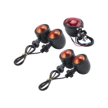 5Pcs / Set Motorrad Blinker RüCklichter Bremsbremsleuchte für Cafe Racer Bobber Chopper