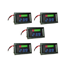 5X 12V Acid Blei Batterie Kapazitaet Anzeige Lade Stand LED Tester Blauer Voltmeter