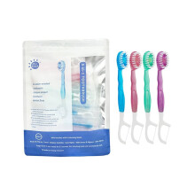Lot de 52 brosses à dents jetables. Brosse à dents de voyage 5 en 1 avec dentifrice et gratte-langue