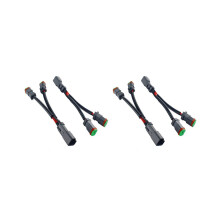 4X Y Typ Kabel Deutsch DT DTP 2 Pin Buchsen Adapter für LED Pod Arbeits Scheinwerfer Nachrüstungs Stecker Kabelbaum