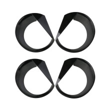4x WüTende Augen Frontscheinwerfer Blenden Zierblende für Jeep Renegade 2015 2016 2017 2018 (Schwarz)