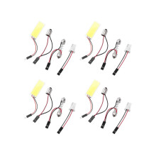 4X T10 501 W5W Ba9S Girlande Innenraum 36 LED Cob Adapter Panel Glühbirne Dc12V Reinweiß