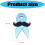 10Pcs/set Blue Color Bowknot Alloy Pin Secure Back Closure 3