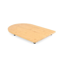 Bamboo gliding board for TM7 with 360 wheels. High-quality rolling board accessory with non-slip rubber feet.