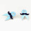 10Pcs/set Blue Color Bowknot Alloy Pin Secure Back Closure 6