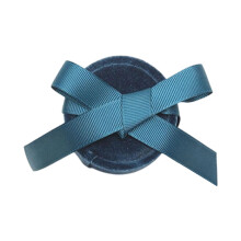 Round Velvets Lined Jewelry Holder Elegant-Blue ring..box
