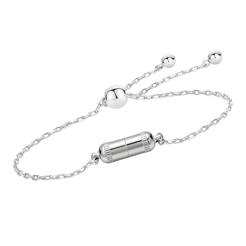 Polished Stainless Steel Handmade Bracelet-Pull out adjustable