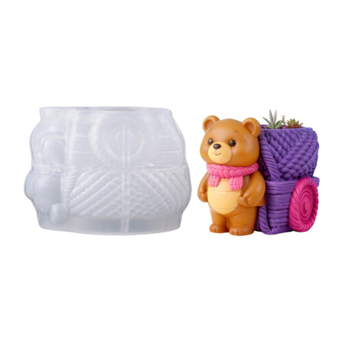 Silicone Craft Mold Bear Shape Planter Molds Suitable for