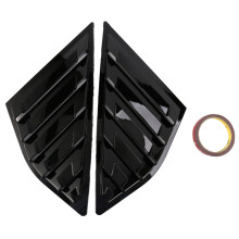 Auto Quarter Seiten Fenster Abdeckung Louver Scoop Vent für Ford Focus ST MK3 SchräGheck 2012-2018 Helles Schwarz