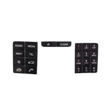 Auto Mittelkonsole CD Panel Multimedia Button Aufkleber für Mercedes Benz CLS W218 2014-2017 GLA X156 2013-2016