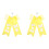 Paire de 2 porte-clés Cheer pendentif avec pompons pour-Jaune 1