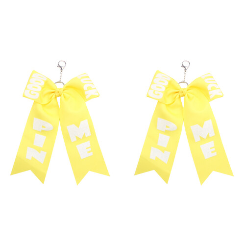 Paire de 2 porte-clés Cheer pendentif avec pompons pour-Jaune