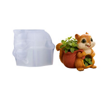 Easy Releasing Squirrel Silicone Mold Planter Molds Suitable for