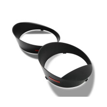 Angry Bird-style headlight bezels. Headlight covers for Jeep Wrangler JL & 4XE 2024. Accessories