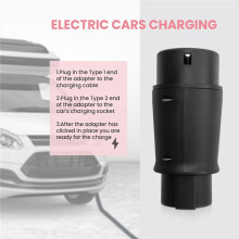 EVSE J1772 Adapter Type 1 to Type 2 Socket Electric Vehicle Car EV