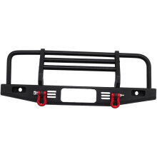 Einstellbarer Front Stoß FäNger Aus Metall mit 2 LED Leuchten für 1/10 RC Crawler Traxxas TRX4 Defender Axial SCX10 SCX10 II 90046 90047. Schwarz