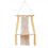 Single-tier macrame boho wall shelf 1