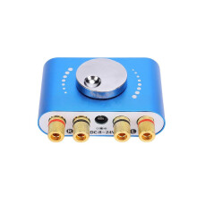 DC8-24V 5.0 Power Amplifier. 2 channels. 20W+20W. Digital speakers. Audio player. Stereo power amplifier