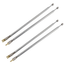 2 Paar 62.5 cm (24.6 Zoll) 4-teilige Teleskopantennen aus Edelstahl für AM/FM-Radios