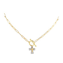 Chique ketting met religieus symbool, constructie van-Stijl.1.