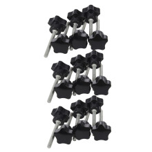 18 Stück M6 x 50 mm Verriegelungs-Sternkopf-Kunststoff-Außengewindegriff