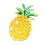 Tropical Inspired Pineapple Brooch Adorned Crystal 1