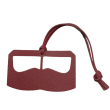 Porte-clés élégant en cuir PU, 10 couleurs, accessoire-Vin rouge