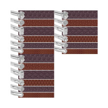 18-Teiliger Lederstempel. Lederschnitz-Stanzwerkzeuge Aus Legiertem Stahl für die Arbeit mit Lederhandwerksdesign - Silber