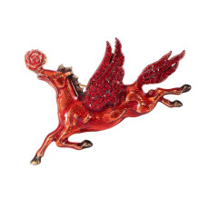 Épingle à cheval Portable, bijoux confortables avec-Rouge
