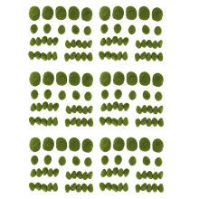 180 pierres décoratives en 3 tailles. Boules de mousse verte. Pour la décoration de jardin et les lo