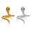 Serpentines Adjustable Rings Stainless Steel Crafted-Gold 2