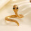 Serpentines Adjustable Rings Stainless Steel Crafted-Gold 5