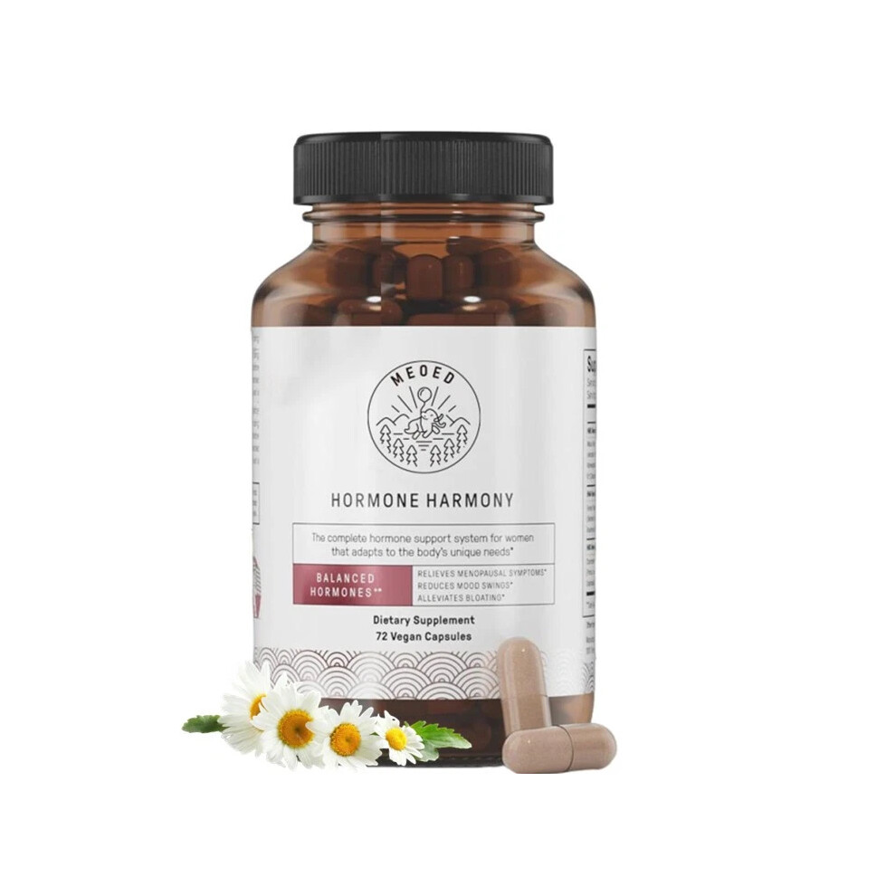(1 bottle (72 capsules)) 1-2X Hormone Harmony Balanced Hormonal Support for Menopause, Weight & Mood Swing