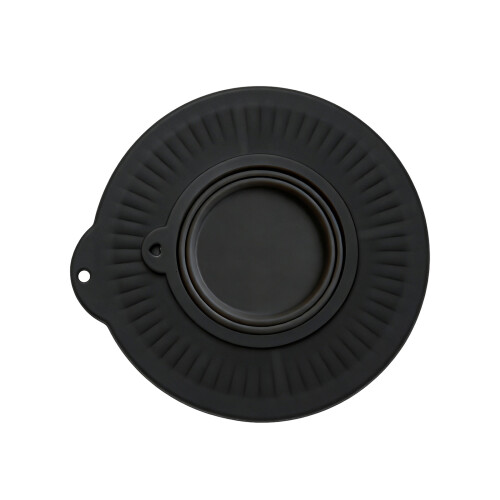 Protection anti-éclaboussures en silicone avec bol-Noir 2