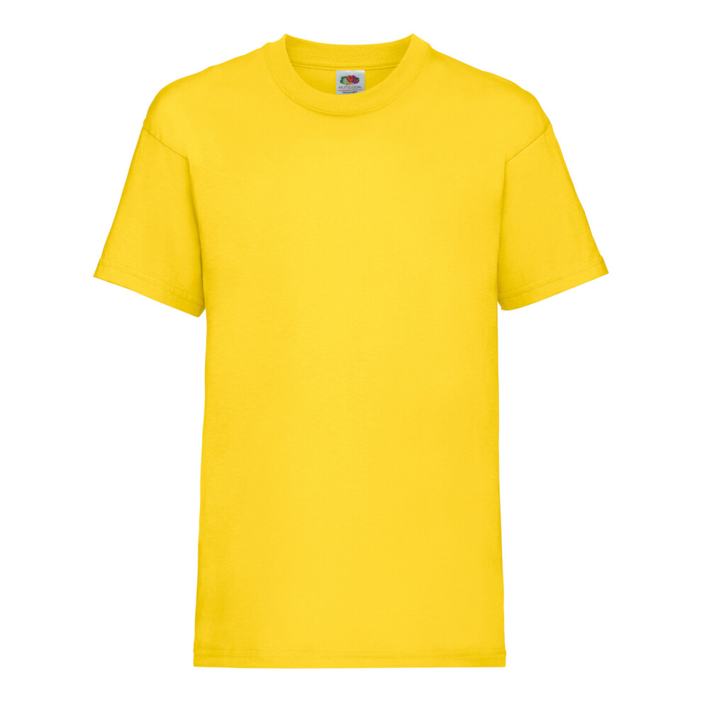 Fruit Of The Loom (12-13, Yellow) Childrens/Kids Unisex Valueweight Short Sleeve T-Shirt (Pack Of 2)