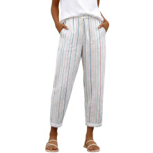 Size Pants Womens Pants Drawstring Lantern Beach Pant-White M