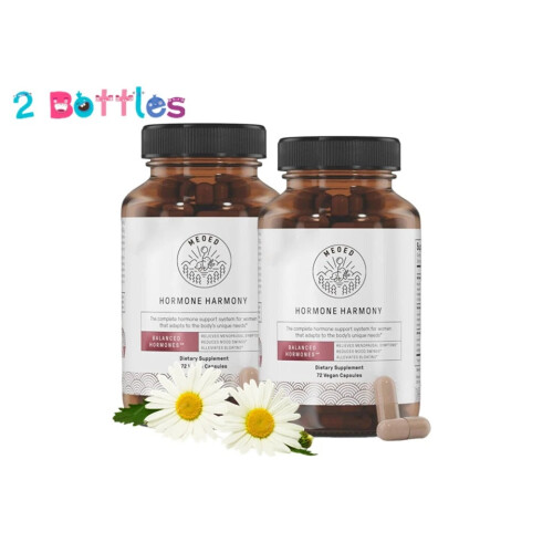 (2 bottles (144 capsules)) 1-2X Hormone Harmony Balanced Hormonal Support for Menopause, Weight & Mood Swing