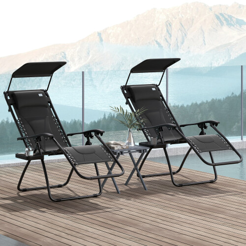 Zero Gravity Lounger Chair Set of 2 1