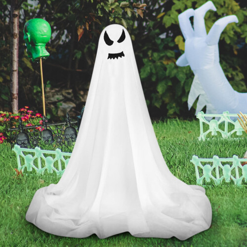 Διακόσμηση Βεράντας για το Halloween: Σετ Τρομακτικών Φαντασμάτων με Καπέλο Μάγισσας 1