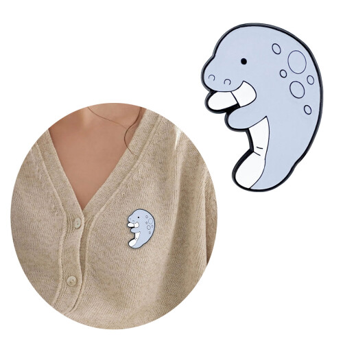 Cartoon zeedier broche van legering, 1 stuk 1