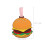 4-pakning hamburgerformede PVC-bagasjelapper 2