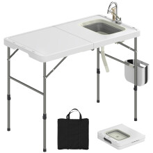 Mesa Limpieza Pescado Blanco 127 x 68.5 x 113 cm